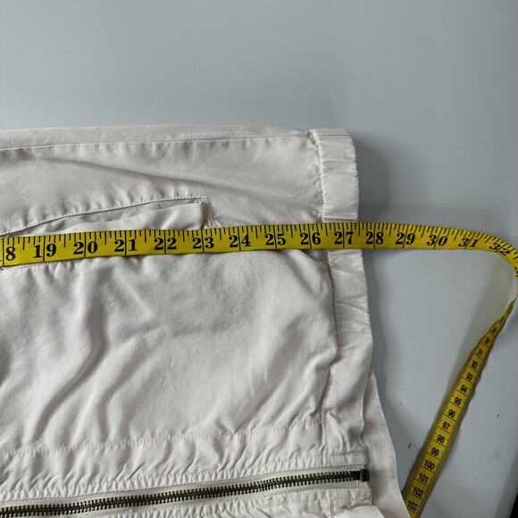 XCVI Vest Womens XS Beige Hooded Sleeveless 100% Tencel Utility Zip Pockets - Picture 11 of 12